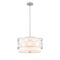 Z-Lite Kendall 3 Light Pendant, Brushed Nickel & White 197-17BN - alternate 1
